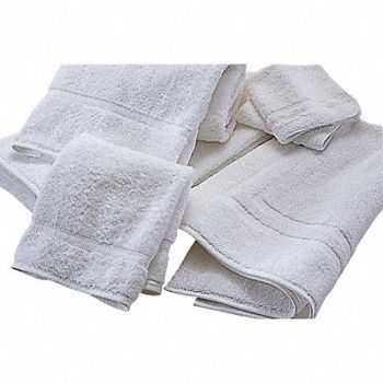 MARTEX SOVEREIGN Wash Towel Dobby White 1-1/2 lb PK12, 34AZ83