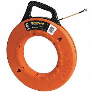 KLEIN TOOLS Fish Tape 3/16 In x 200 ft Fiberglass, 15X659