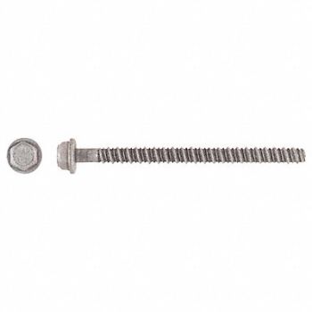 RED HEAD ConcScrw HexWashr SS 3/8 D 5 L PK40, 15X743