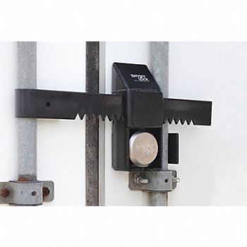 RANGER LOCK Padlock Guard 15 in Hardened Steel Black, 15X834