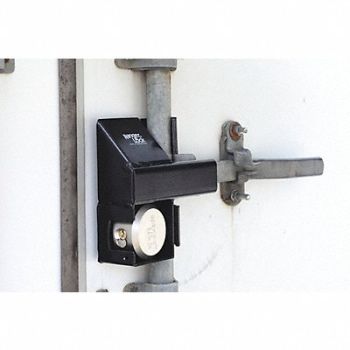 RANGER LOCK Padlock Guard 9 in Hardened Steel Black, 15X835