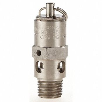 CONRADER Safety Valve Hard Seat 1/4In 350 PSI SS, 15X849