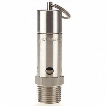 CONRADER Safety Valve Hard Seat 1/2In 350 PSI SS, 15X861