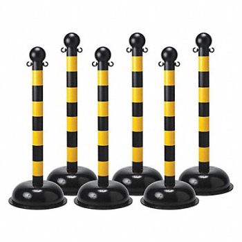 BRADY Barrier Post 41 in H PK6, 4T632