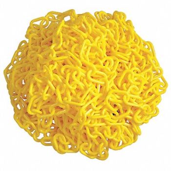 BRADY Plastic Chain 1-1/2 In x 100 ft Yellow, 15Y454