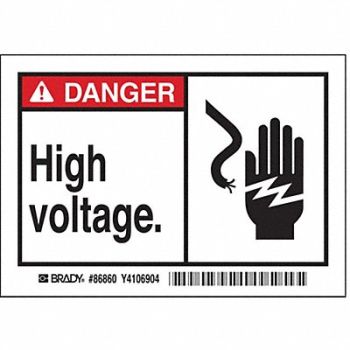 BRADY High Perform Vinyl Lbl 3.5x5in Vinyl PK5, 15Y476