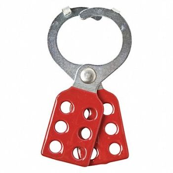BRADY Lockout Hasp 6 Lock Red, 15Y530