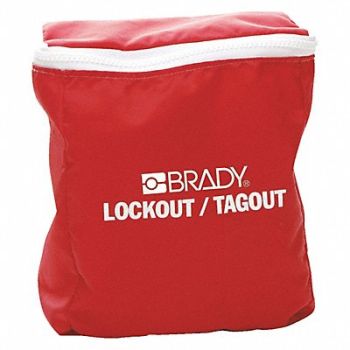 BRADY Lockout Pouch Unfilled Red, 15Y556