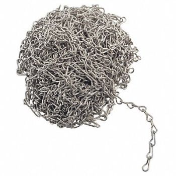 BRADY Stainless Steel Jack Chain 50 ft L, 15Y699