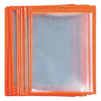 BRADY Shop Env 12 x 9 In Fluor Orn Plstc PK25, 15Y766