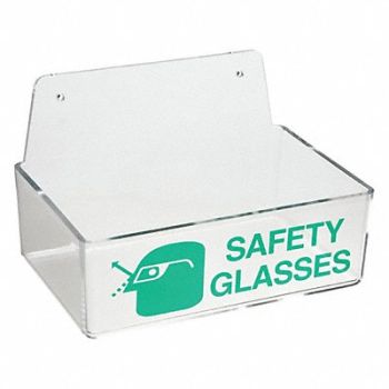 BRADY Saf Glss Hldr W/o Cover Tray Grn/Clr, 15Y775
