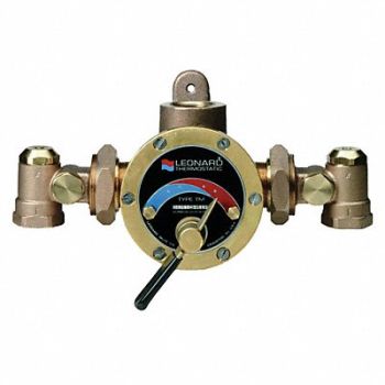 LEONARD VALVE Steam and Water Mixing Valve Brass, 15Z023