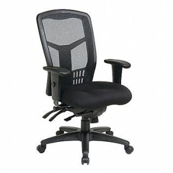 OFFICE STAR Desk Chair Fabric Coal 18 to 22 Seat Ht, 15Z304