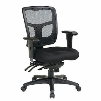 OFFICE STAR Desk Chair Fabric Coal 18 to 22 Seat Ht, 15Z305