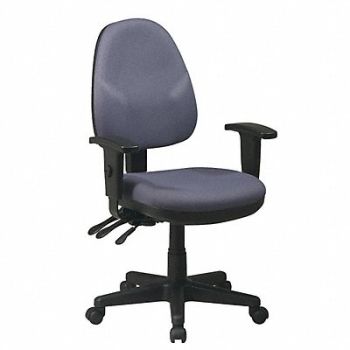 OFFICE STAR Desk Chair Fabric Gray 15 to 20 Seat Ht, 15Z364