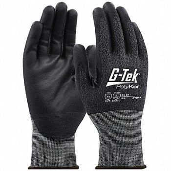 G-TEK POLYKOR Knit Gloves A4 Gray 9.5 L XL PR, 800T87