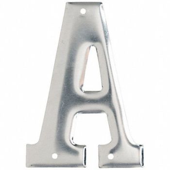 BRADY Letter Aluminum Roman 3 in H A PK10, 802GR5