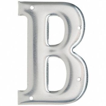 BRADY Letter Aluminum Roman 3 in H B PK10, 802GR6
