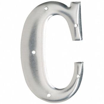 BRADY Letter Aluminum Roman 3 in H C PK10, 802GR7