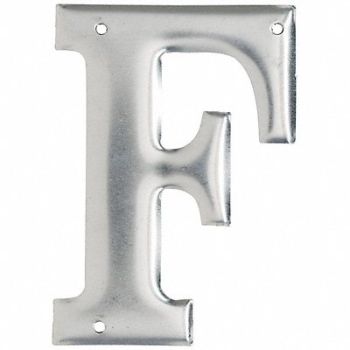 BRADY Letter Aluminum Roman 3 in H F PK10, 802GT0