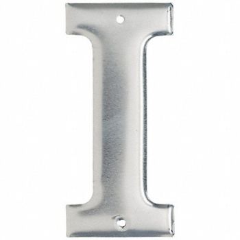 BRADY Letter Aluminum Roman 3 in H I PK10, 802GT3