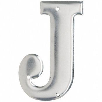 BRADY Letter Aluminum Roman 3 in H J PK10, 802GT4