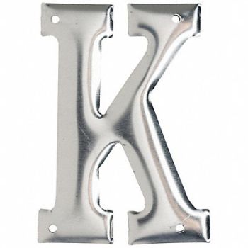 BRADY Letter Aluminum Roman 3 in H K PK10, 802GT5