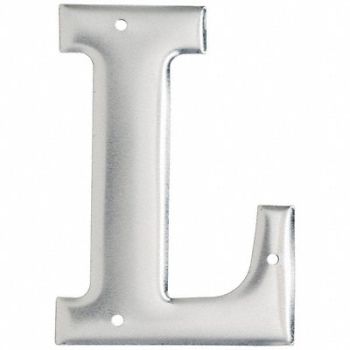 BRADY Letter Aluminum Roman 3 in H L PK10, 802GT6