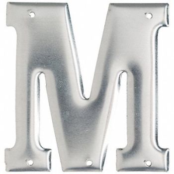 BRADY Letter Aluminum Roman 3 in H M PK10, 802GT7