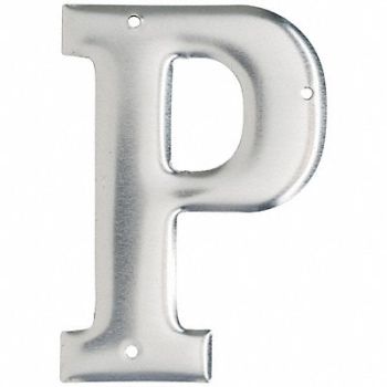 BRADY Letter Aluminum Roman 3 in H P PK10, 802GU0