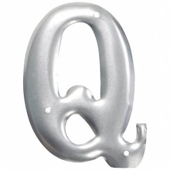 BRADY Letter Aluminum Roman 3 in H Q PK10, 802GU1