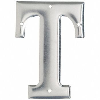 BRADY Letter Aluminum Roman 3 in H T PK10, 802GU4