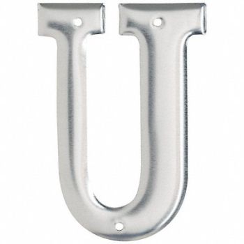 BRADY Letter Aluminum Roman 3 in H U PK10, 802GU5