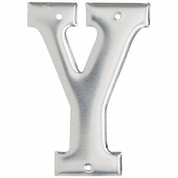 BRADY Letter Aluminum Roman 3 in H Y PK10, 802GU9