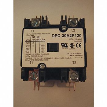 RELAY AND CONTROL CORP. Defn Purpose Contactor 30A 2-Pole 120VAC, 160C63