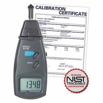 REED INSTRUMENTS Contact/Laser Tachometer Nist Cert, 161A98