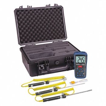 REED INSTRUMENTS Thermocouple Thermometer 9V 1 Input, 161D69