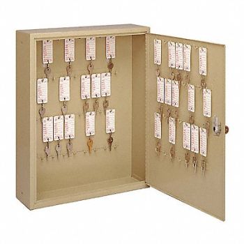 MMF INDUSTRIES Motor Vehicle Key Cabinet 60 Key Sand, 162L13