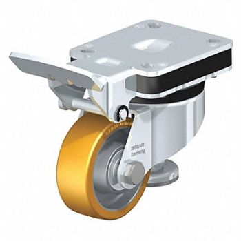 BLICKLE Swivel Plate Caster PU 3-1/8 Truck Lock, 163A35