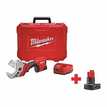 MILWAUKEE Cordless PVC Shear 2 Batteries Included, 165FZ6