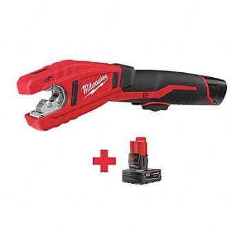 MILWAUKEE Cordless Tube Cutter Kit 2 Batteries, 165FZ7