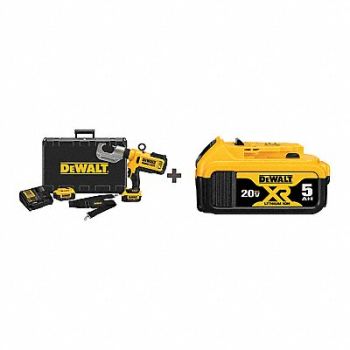 DEWALT Cordless Crimping Tool Kit Pistol Handle, 165GT5