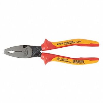 FLUKE Insulated Lineman Combination Pliers, 165NU7