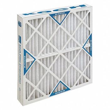 KOCH Pleated Filter Std MERV8 24 x24 x4, 166L46