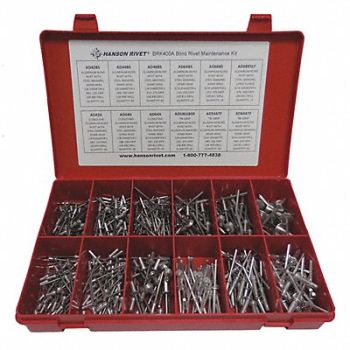HANSON RIVET Blind Rivet Maintenance Assortment, 166M83