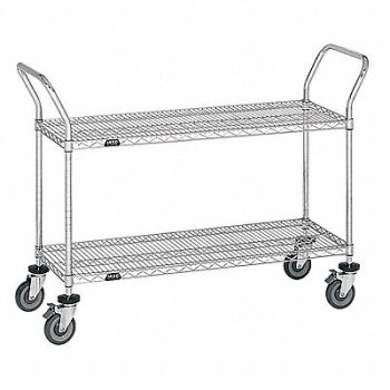 GRAINGER APPROVED Utility Cart Cap 400 Lb 36x18 2 Shelves, 16A689