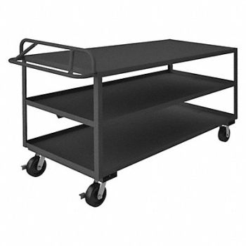 GRAINGER APPROVED Utility Cart 3 600 lb Steel, 16C047