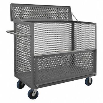 GRAINGER APPROVED 3 Sided Mesh Cart w/Drop Gate 3600 lb., 1TTZ6