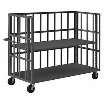 GRAINGER APPROVED Slat Cart 3000 lb 2 Shelf 72 in L, 16C292