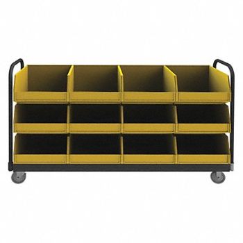 GRAINGER APPROVED Mobile Bin Cart 2000 lb 78 In.L, 16C708